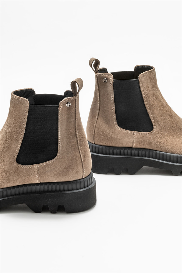Vizon deri kadın chelsea bot, günlük kullanım için - Elle Shoes