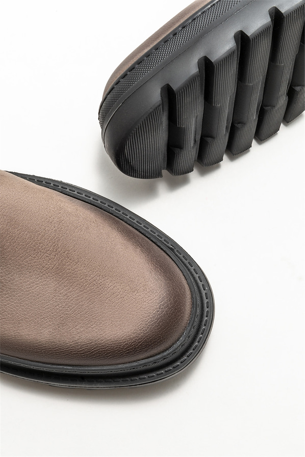 Vizon deri erkek günlük bot, günlük kullanım için - Elle Shoes