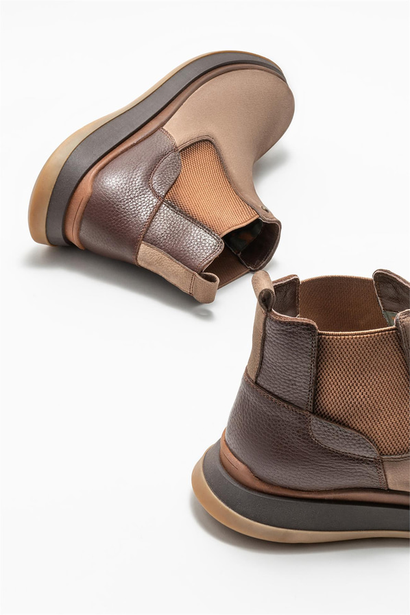 Vizon deri erkek günlük bot, günlük kullanım için - Elle Shoes