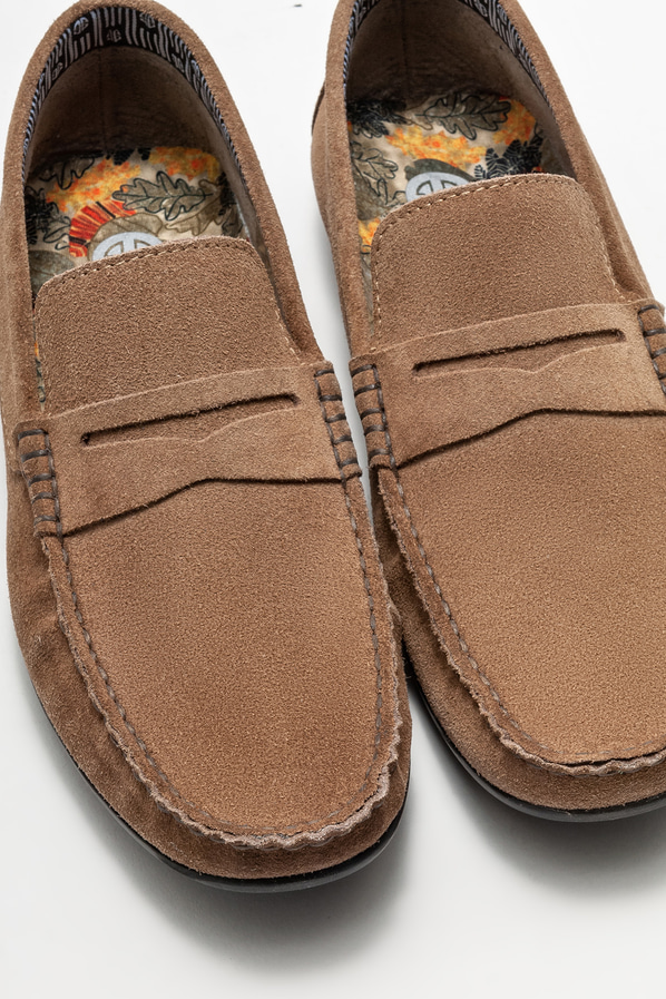 Vizon deri erkek loafer, günlük kullanım için - Elle Shoes