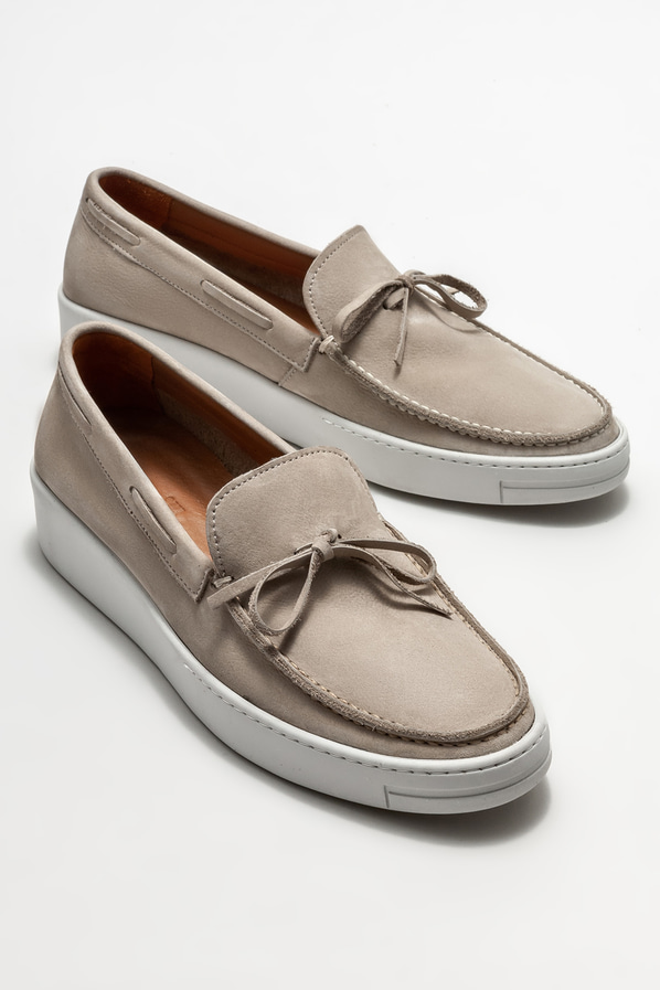 Vizon deri erkek loafer, günlük kullanım için - Elle Shoes