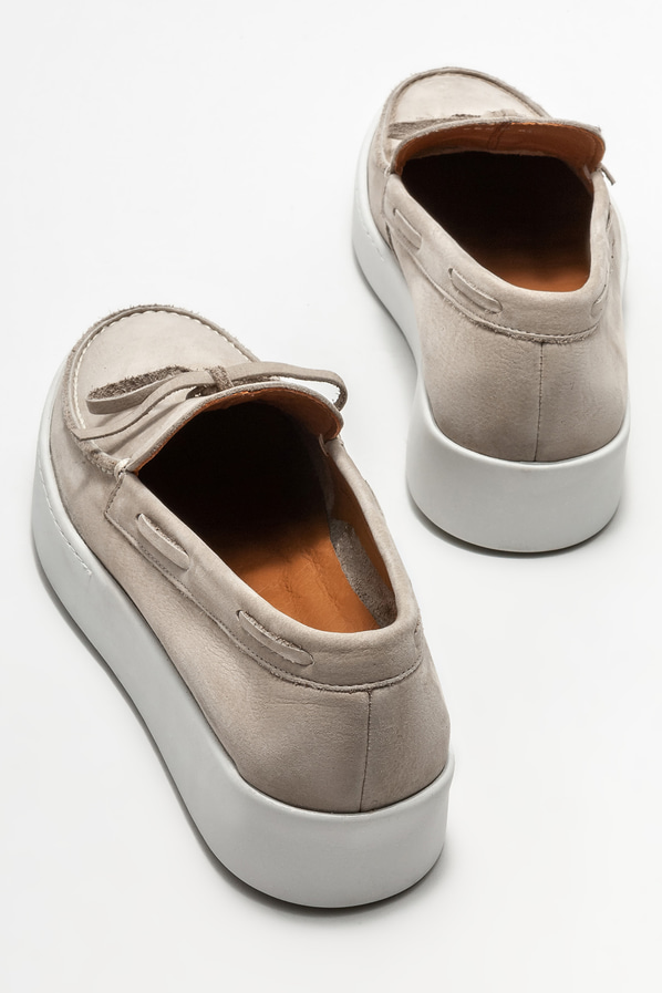 Vizon deri erkek loafer, günlük kullanım için - Elle Shoes