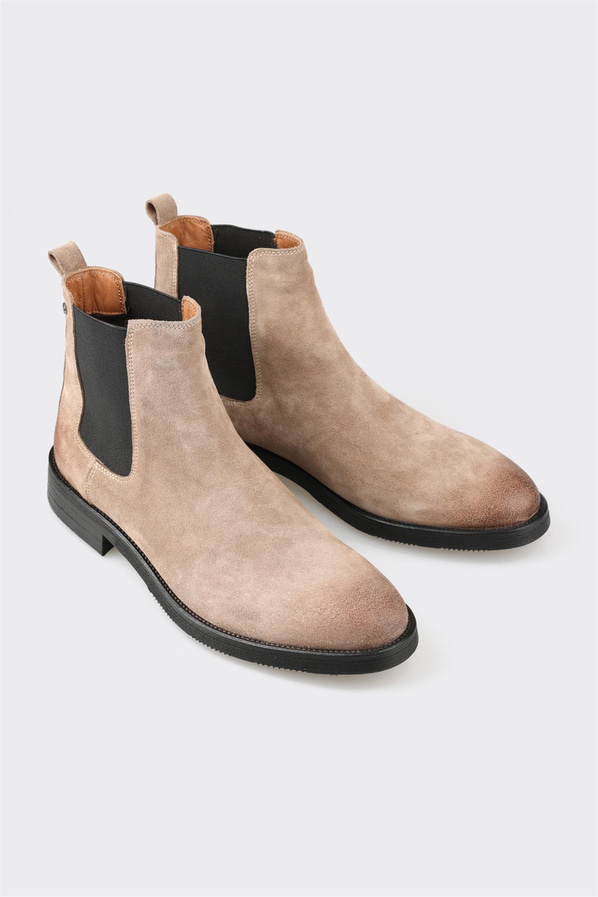 Vizon deri erkek klasik bot - Elle Shoes