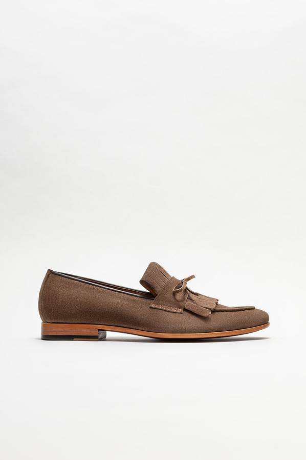 Vizon deri erkek loafer, klasik stil için - Elle Shoes