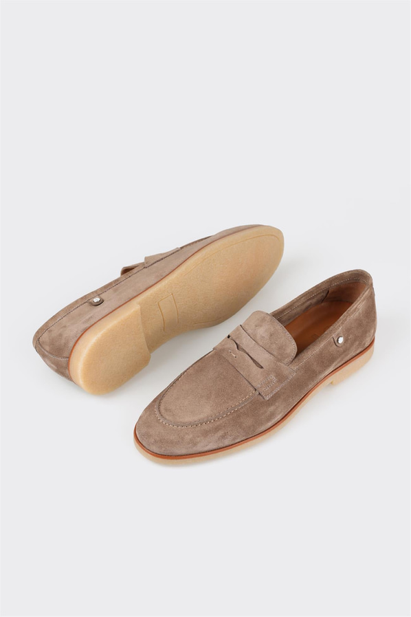 Vizon deri erkek loafer - Elle Shoes