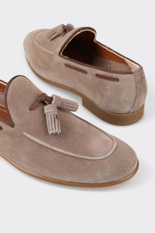 Vizon deri erkek loafer - Elle Shoes