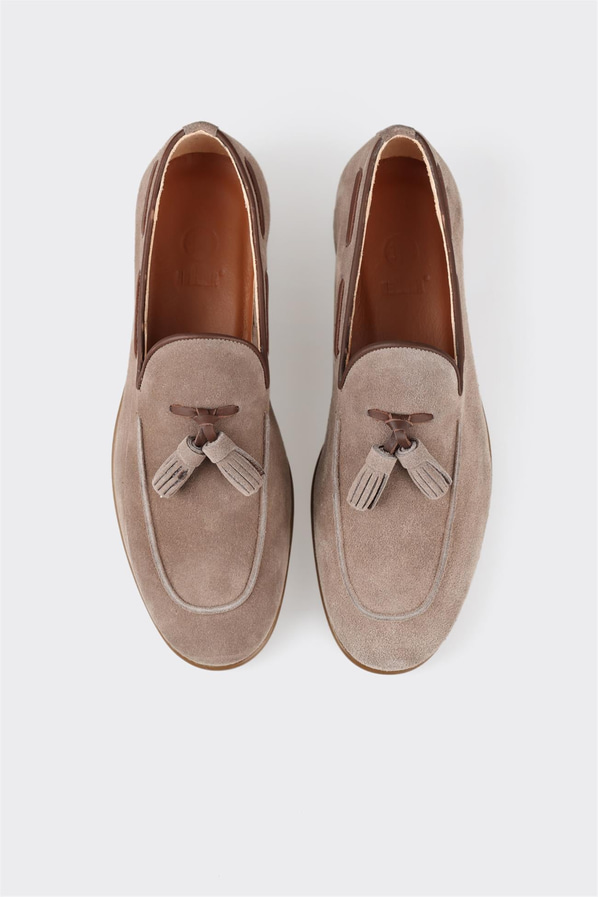 Vizon deri erkek loafer - Elle Shoes