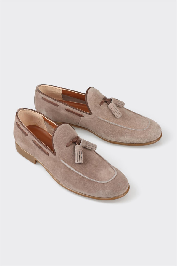 Vizon deri erkek loafer - Elle Shoes