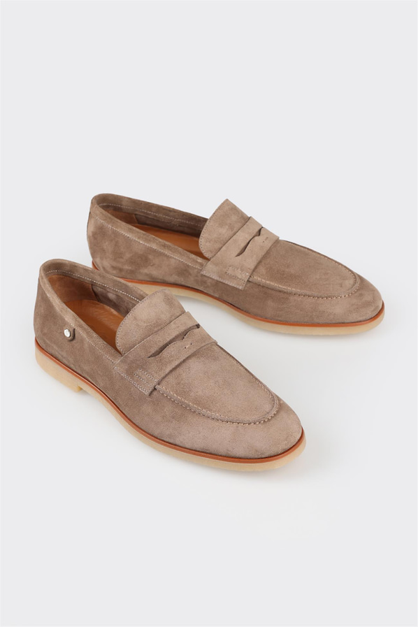 Vizon deri erkek loafer - Elle Shoes