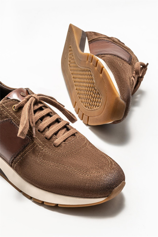 Vizon deri erkek spor ayakkabı - Elle Shoes