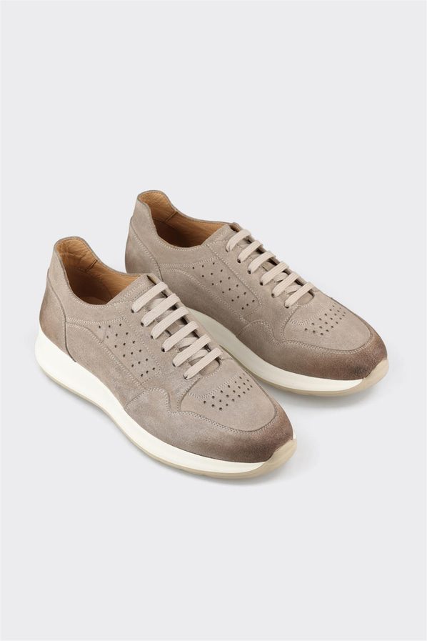 Vizon deri erkek spor ayakkabı - Elle Shoes