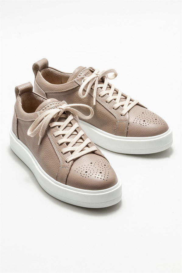 Vizon deri erkek spor ayakkabı - Elle Shoes