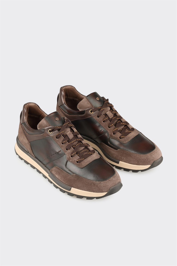 Vizon deri erkek spor ayakkabı - Elle Shoes