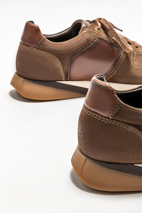 Vizon deri erkek spor ayakkabı - Elle Shoes