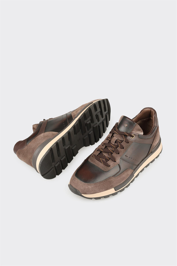 Vizon deri erkek spor ayakkabı - Elle Shoes