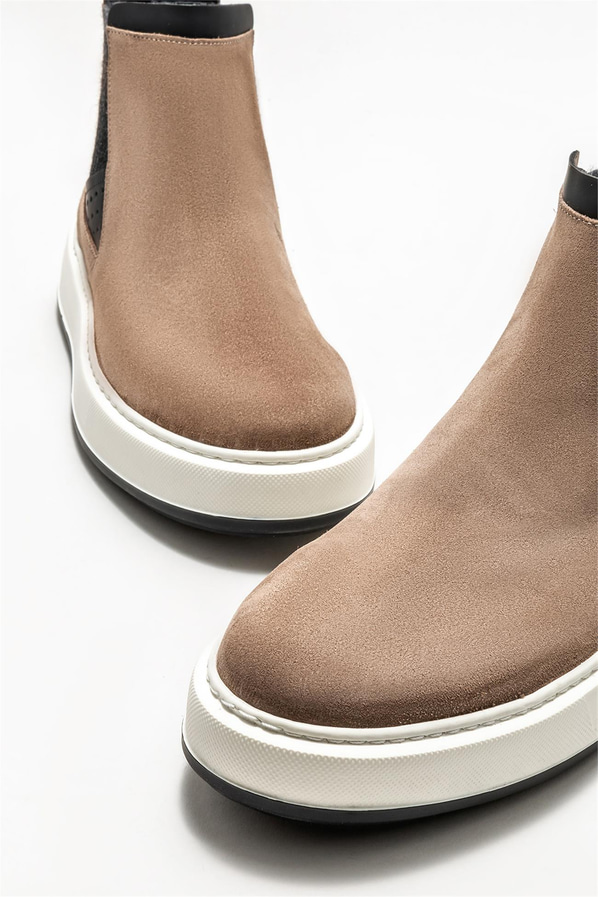 Vizon deri erkek spor ayakkabı - Elle Shoes
