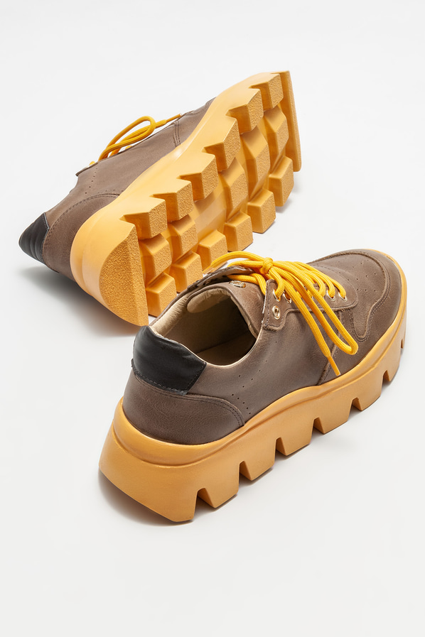 Vizon deri erkek spor ayakkabı - Elle Shoes