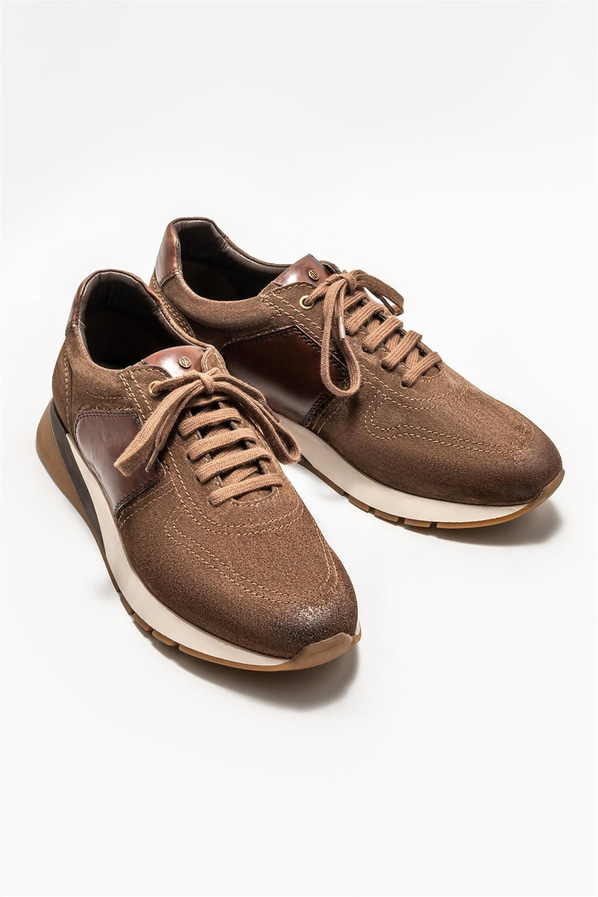 Vizon deri erkek spor ayakkabı - Elle Shoes
