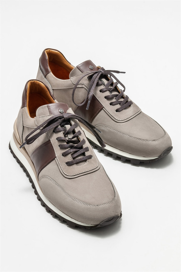 Vizon deri erkek spor ayakkabı - Elle Shoes