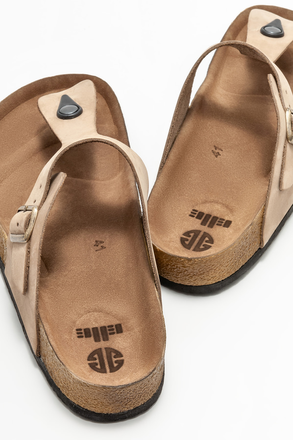Vizon deri erkek terlik - Elle Shoes