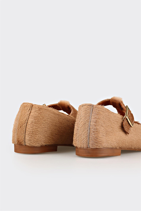 Vizon deri kadın babet, günlük kullanım için - Elle Shoes