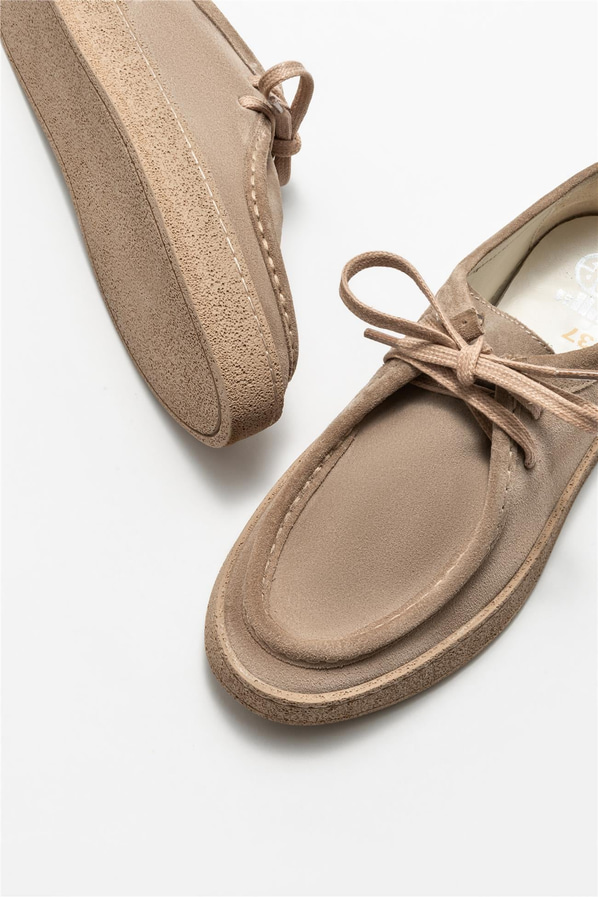 Vizon deri kadın ayakkabı, günlük kullanım için - Elle Shoes