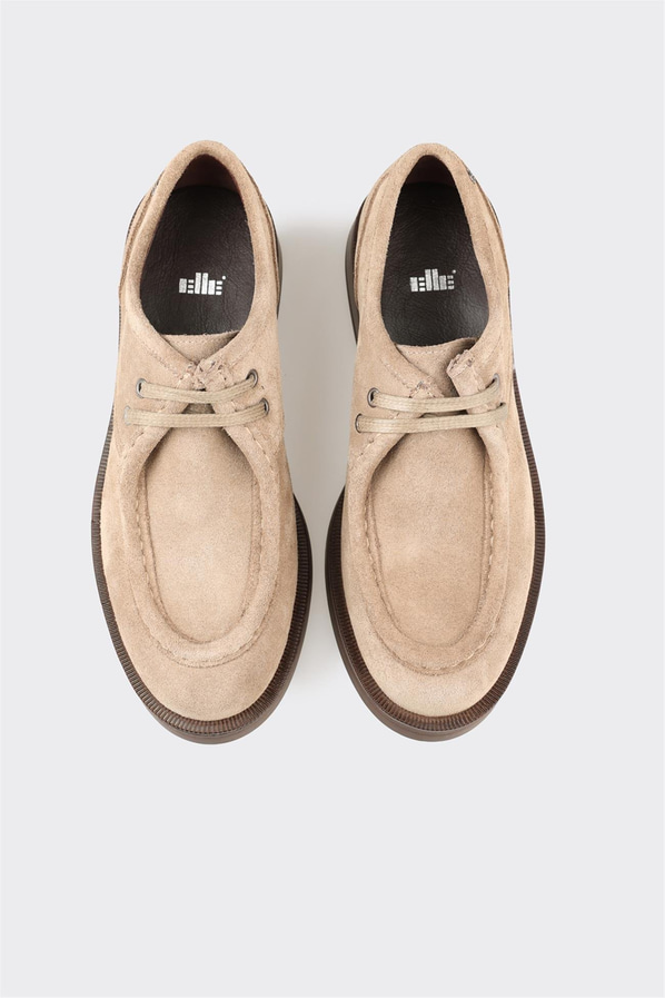 Vizon Deri Kadın Günlük Bağcıklı Ayakkabı