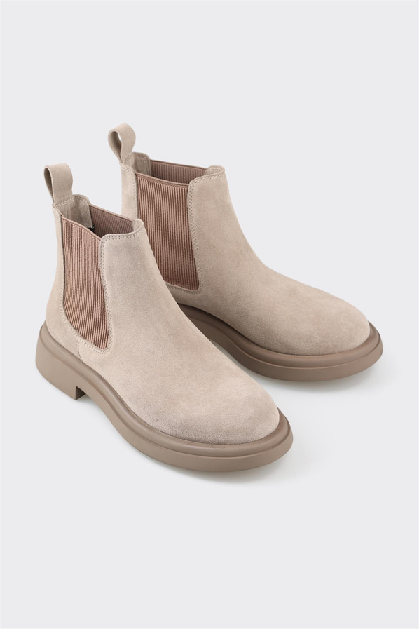 Vizon deri kadın bot, günlük kullanım için - Elle Shoes