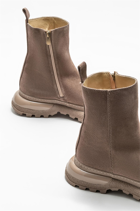 Vizon deri yumuşak dokulu kadın bot, rahat kullanım için - Elle Shoes
