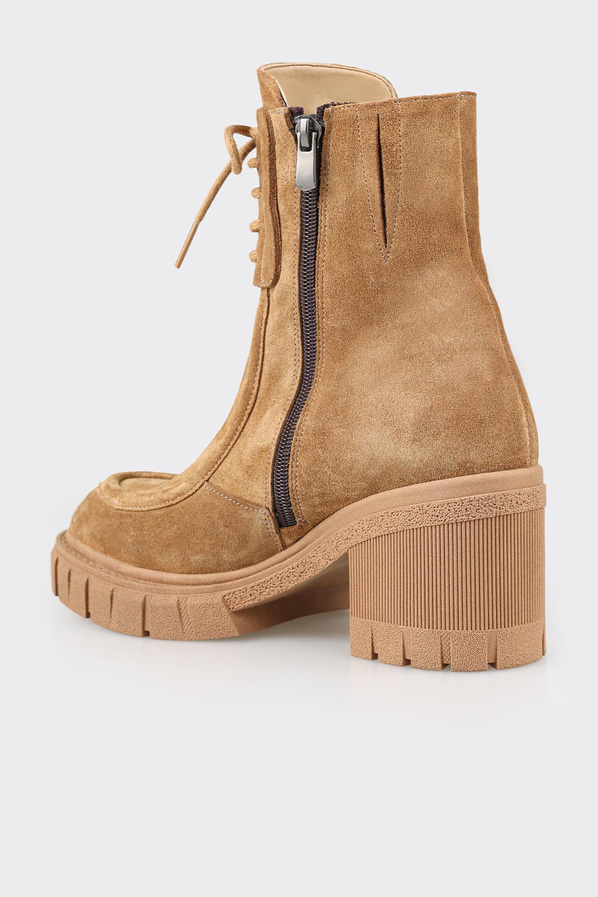 Vizon deri kadın bot, günlük kullanım için - Elle Shoes