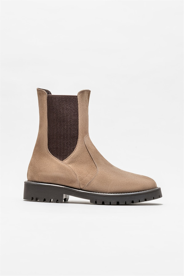Vizon deri kadın bot, günlük kullanım için - Elle Shoes