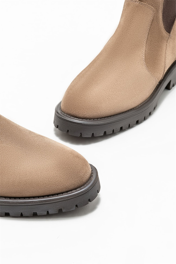 Vizon deri kadın bot, günlük kullanım için - Elle Shoes