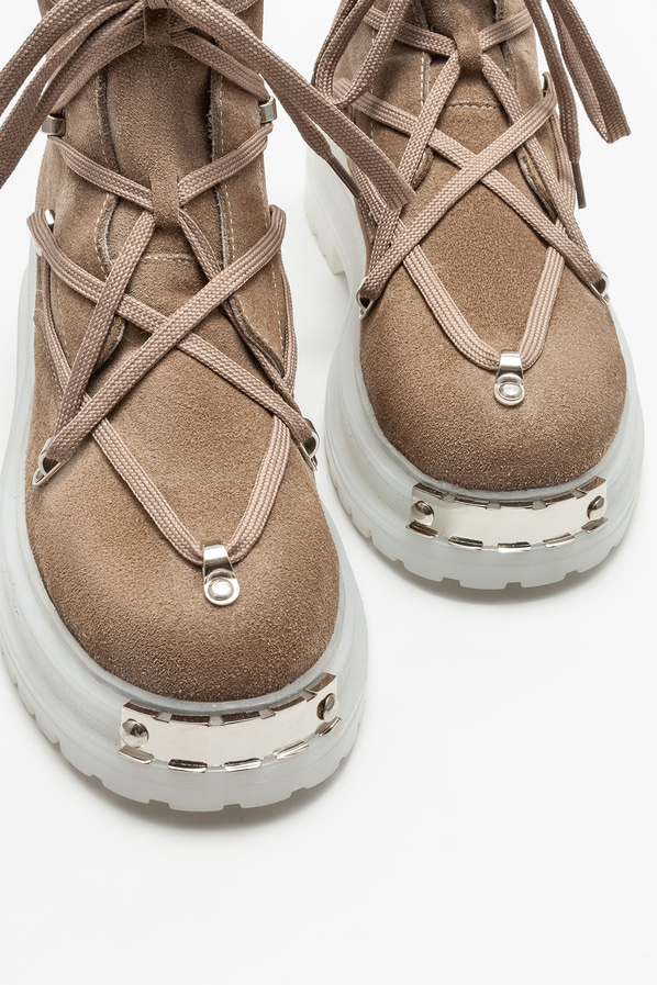 Vizon deri kadın bot, günlük kullanım için - Elle Shoes