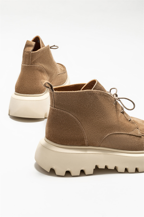 Vizon deri kadın bot, günlük kullanım için - Elle Shoes