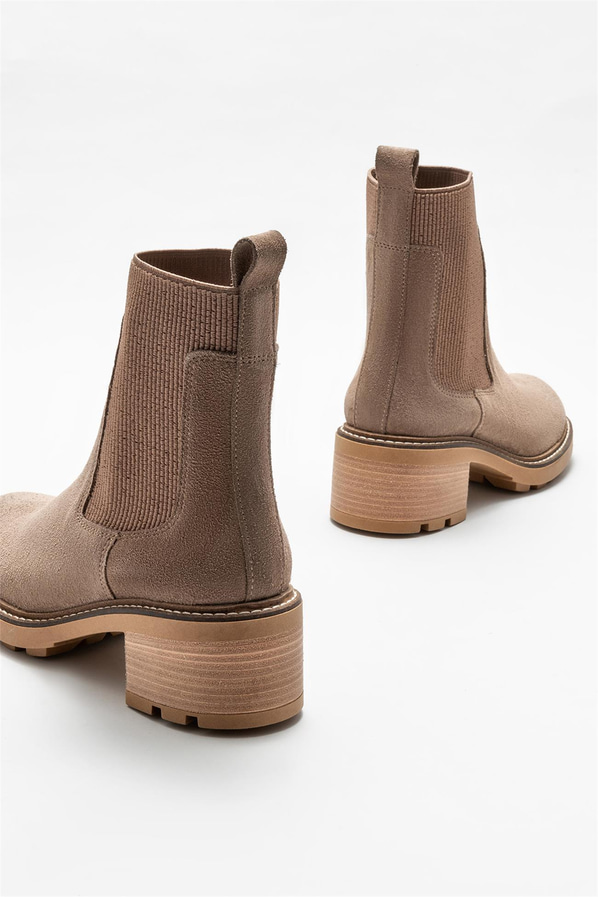 Vizon deri kadın bot, günlük kullanım için - Elle Shoes