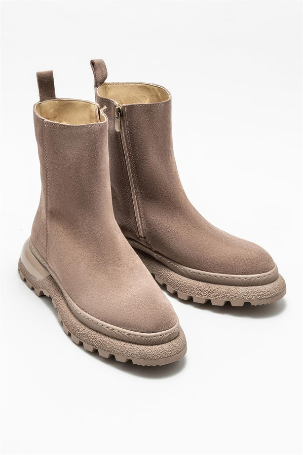 Vizon deri yumuşak dokulu kadın bot, rahat kullanım için - Elle Shoes
