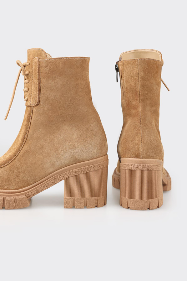 Vizon deri kadın bot, günlük kullanım için - Elle Shoes