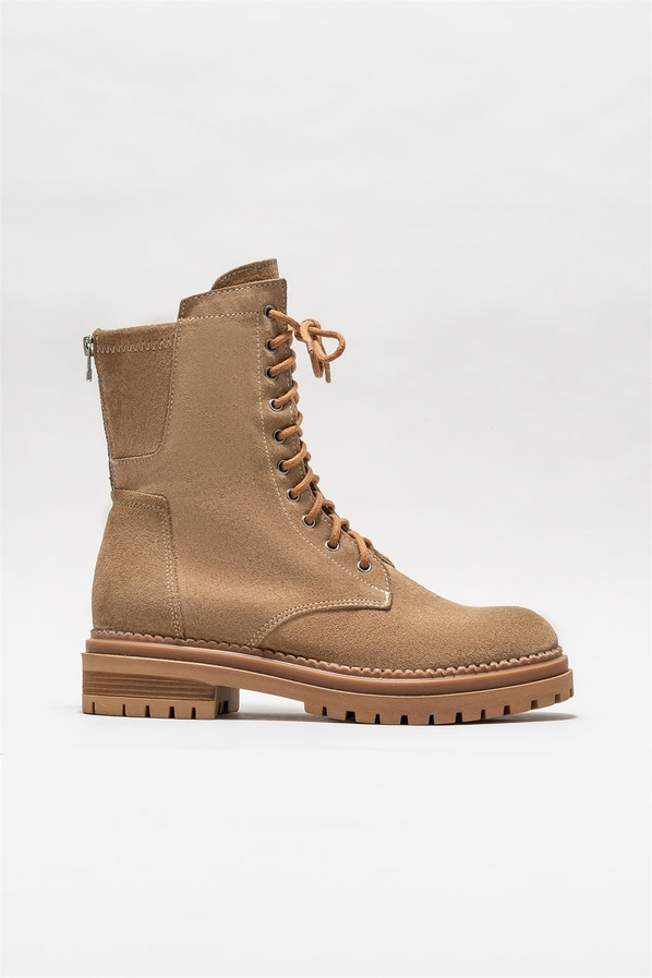 Vizon deri kadın bot, günlük kullanım için - Elle Shoes