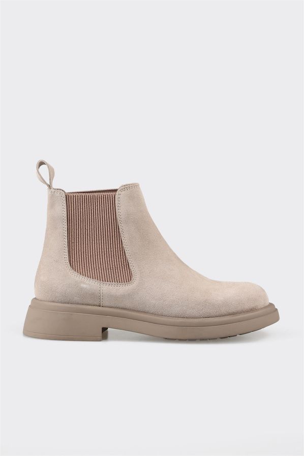 Vizon deri kadın bot, günlük kullanım için - Elle Shoes