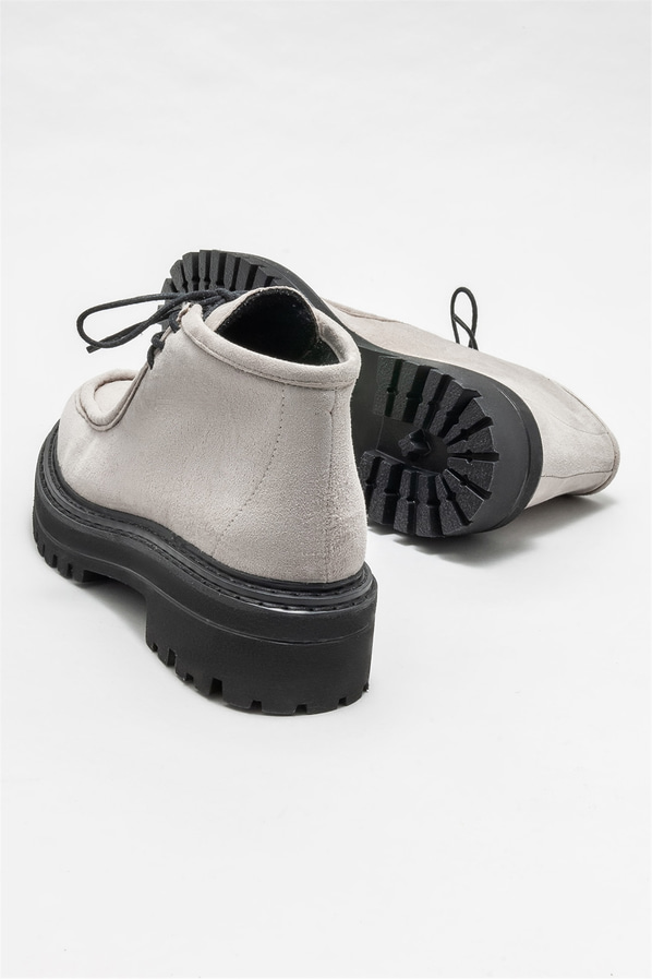 Vizon deri düz kadın bot, günlük kullanım için - Elle Shoes