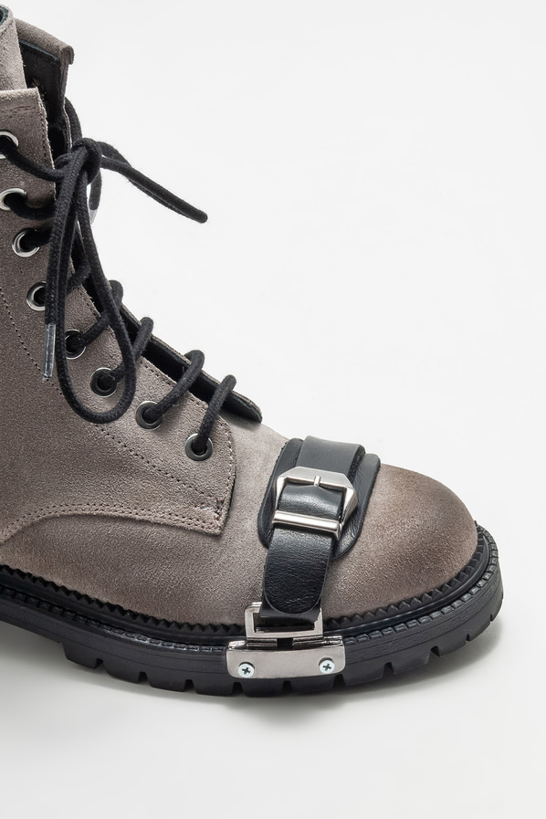 Vizon deri düz kadın bot, günlük kullanım için - Elle Shoes