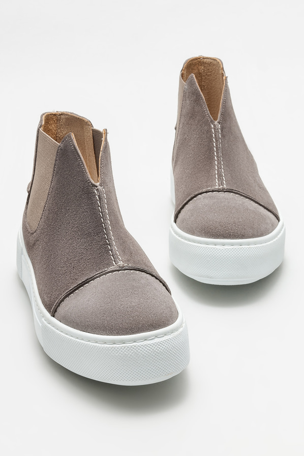 Vizon deri kadın bot, günlük kullanım için - Elle Shoes