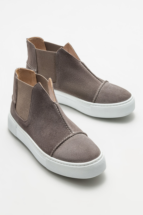 Vizon deri kadın bot, günlük kullanım için - Elle Shoes