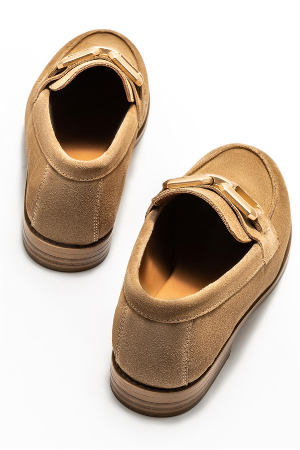 Vizon deri kadın loafer - Elle Shoes