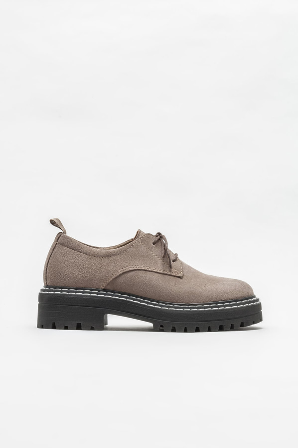 Vizon deri kadın oxford - Elle Shoes