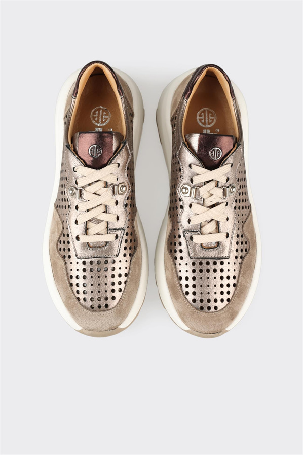 Vizon deri kadın sneaker, rahat kullanım için - Elle Shoes