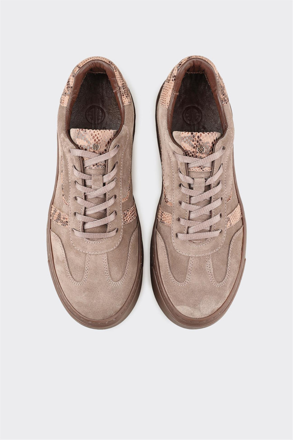 Vizon Deri Kadın Spor Ayakkabı