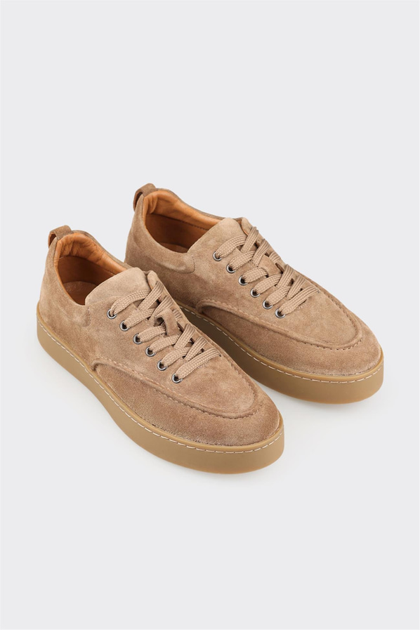 Vizon Deri Kadın Spor Ayakkabı