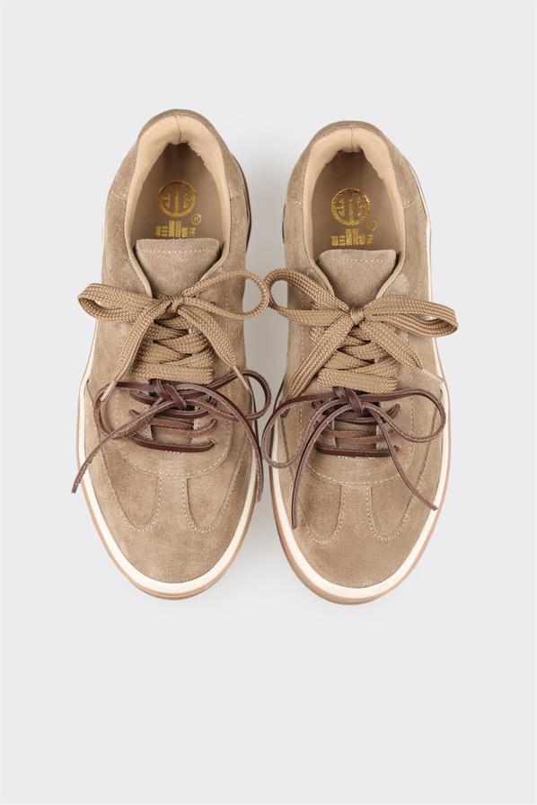 Vizon Deri Kadın Spor Ayakkabı