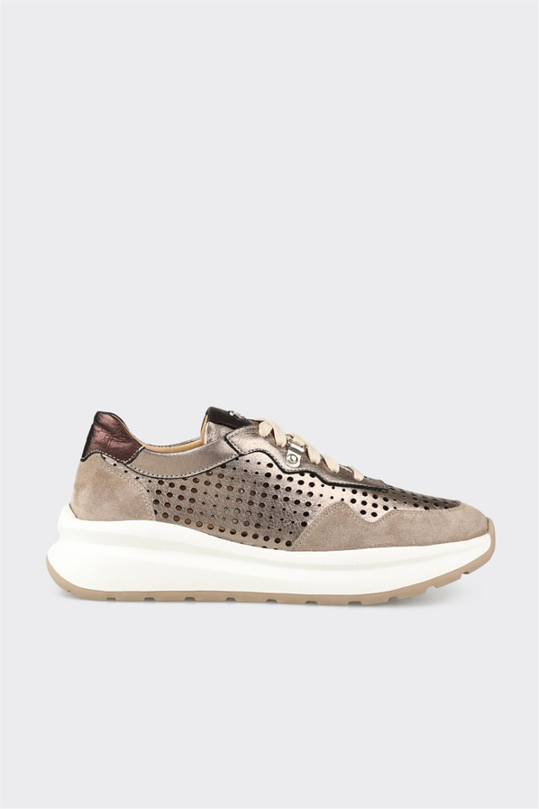Vizon deri kadın sneaker, rahat kullanım için - Elle Shoes